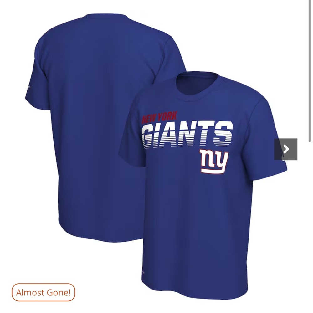 Nike Blue New York Giants Short Sleeve Tee